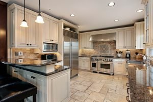 modern kitchen with refinished cabinets